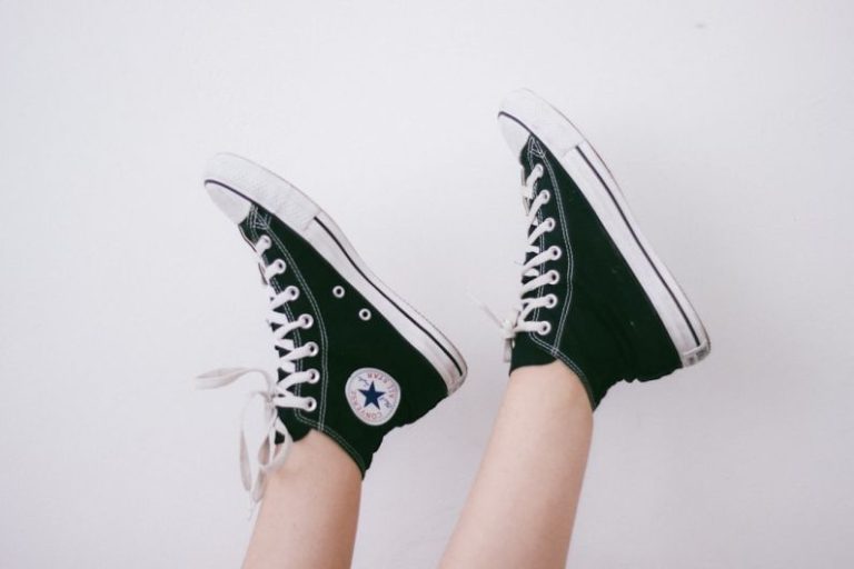 Shoes - black and black and white Converse All Star high-top sneakers