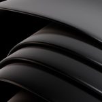 Layering - a close up of a black background with curves