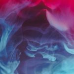 Colors - blue, red, and black smoke digital wallpaper
