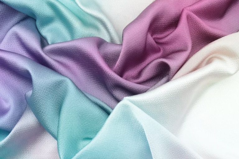Fabrics - blue textile on white textile