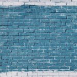 Colors - gray concrete bricks painted in blue